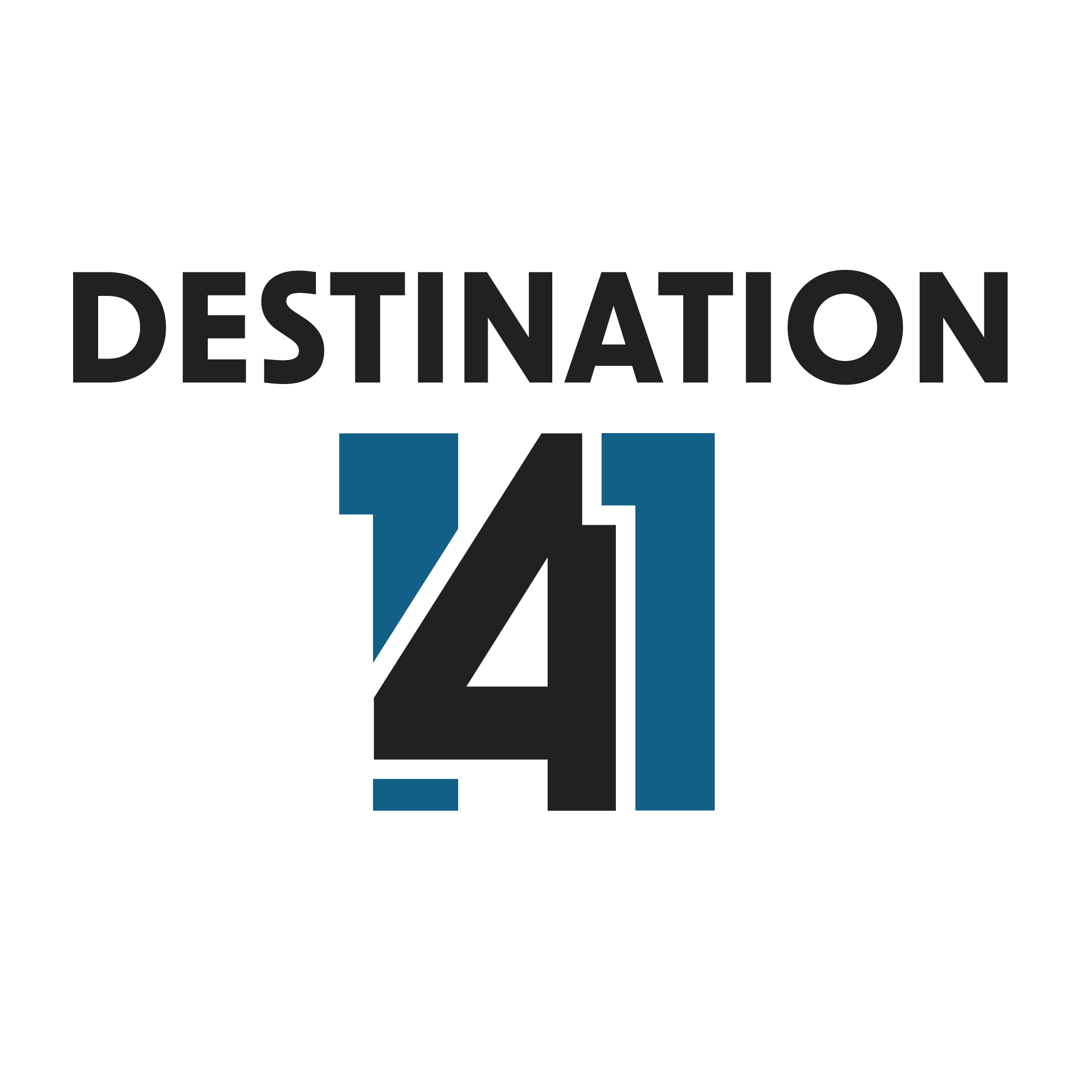 A graphic with the word "DESTINATION" and the number "141" in a stylized font.